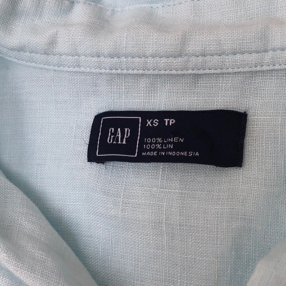 GAP light blue linen shirt - XS - Picture 6 of 6